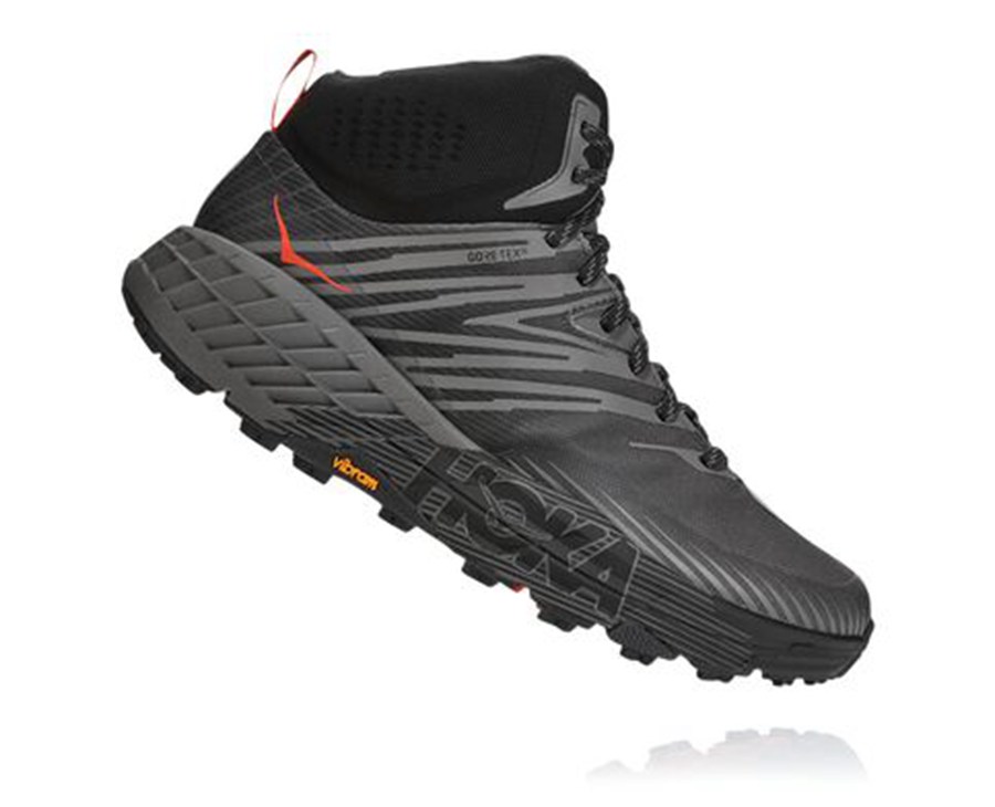 Hoka One One Spor Ayakkabı Erkek Siyah - Speedgoat Mid Gore-Tex 2 - NK6849137